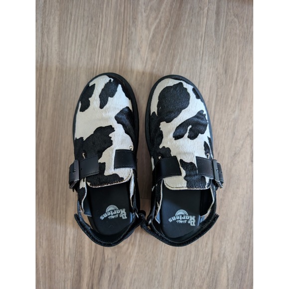 Dr. Martens Shoes - Dr. Martens Jorge II Cow Print Hair-On Leather Slingback Mules Womens 8 US